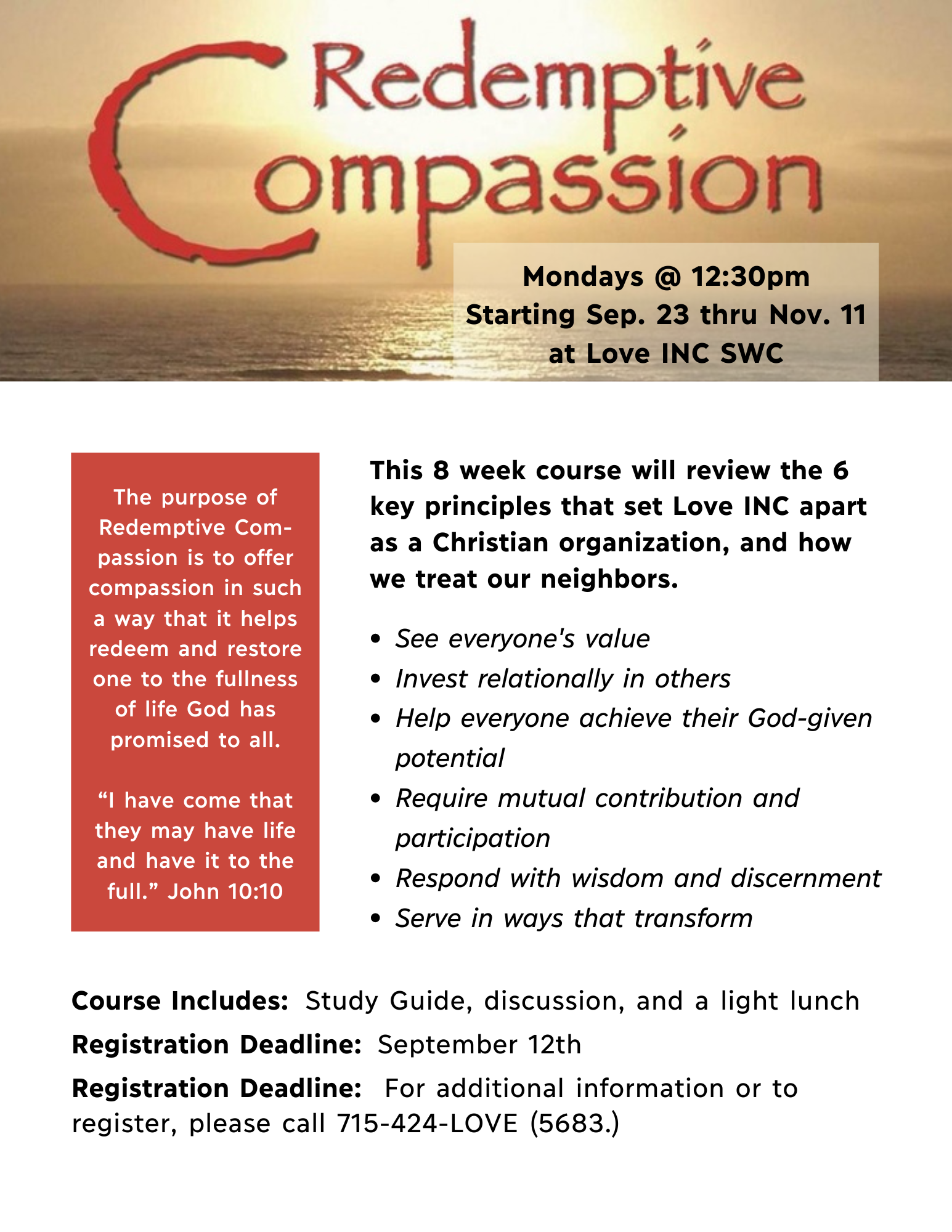 Redemptive Compassion full flyer